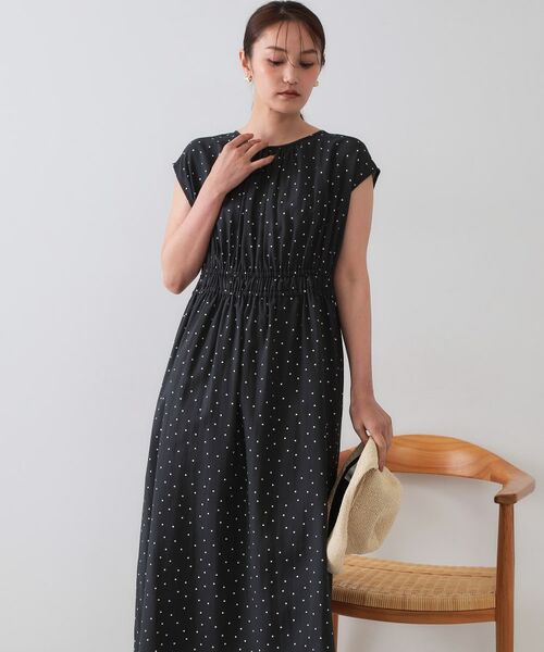 OPAQUE.CLIP / オペーク ドット クリップ ロング・マキシ丈ワンピース | ドットプリントワンピース【洗濯機洗い可】 | 詳細5