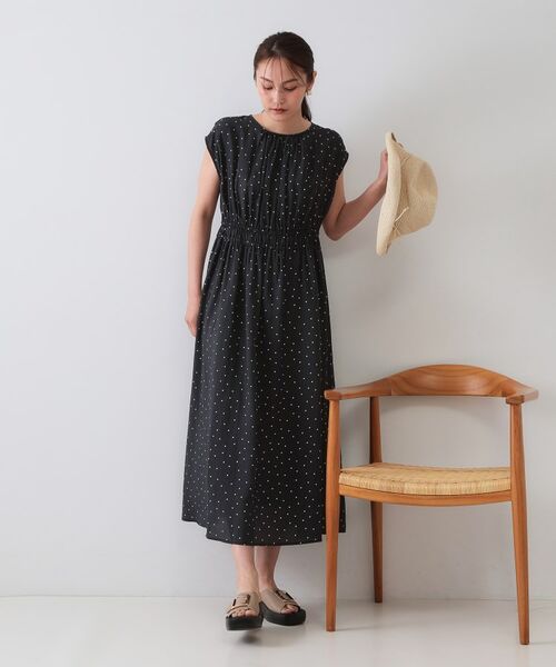 OPAQUE.CLIP / オペーク ドット クリップ ロング・マキシ丈ワンピース | ドットプリントワンピース【洗濯機洗い可】 | 詳細6