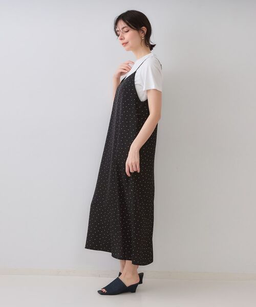 OPAQUE.CLIP / オペーク ドット クリップ ロング・マキシ丈ワンピース | ランダムドット サテンキャミワンピース【洗濯機洗い可】 | 詳細10