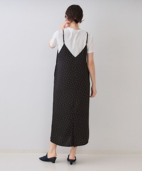 OPAQUE.CLIP / オペーク ドット クリップ ロング・マキシ丈ワンピース | ランダムドット サテンキャミワンピース【洗濯機洗い可】 | 詳細11