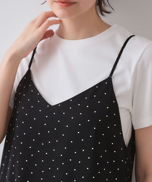 OPAQUE.CLIP / オペーク ドット クリップ ロング・マキシ丈ワンピース | ランダムドット サテンキャミワンピース【洗濯機洗い可】 | 詳細12