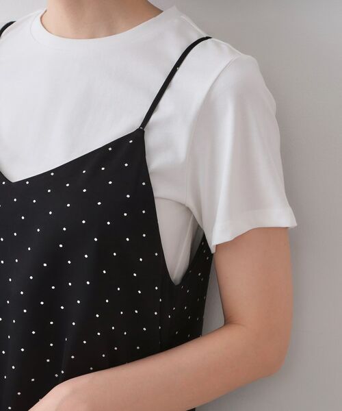 OPAQUE.CLIP / オペーク ドット クリップ ロング・マキシ丈ワンピース | ランダムドット サテンキャミワンピース【洗濯機洗い可】 | 詳細13