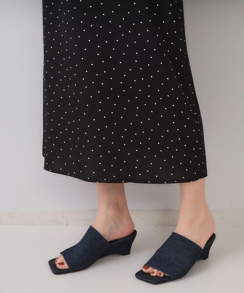 OPAQUE.CLIP / オペーク ドット クリップ ロング・マキシ丈ワンピース | ランダムドット サテンキャミワンピース【洗濯機洗い可】 | 詳細16