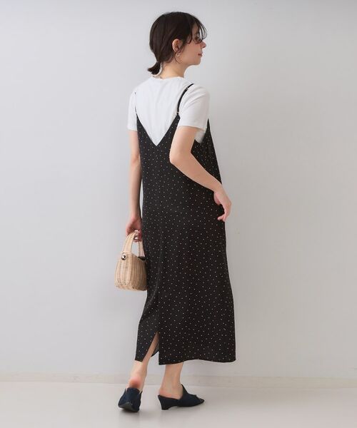 OPAQUE.CLIP / オペーク ドット クリップ ロング・マキシ丈ワンピース | ランダムドット サテンキャミワンピース【洗濯機洗い可】 | 詳細3