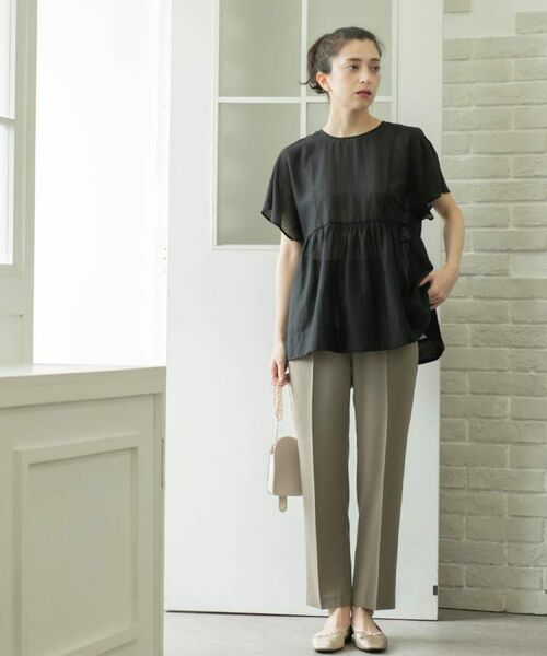 OPAQUE.CLIP / オペーク ドット クリップ パンツ | 《丈が選べる/SS-LLサイズ》美脚ストレッチイージーテーパードパンツ/セットアップ対応【防シワ/洗濯機洗い可/抗ピル】 | 詳細17