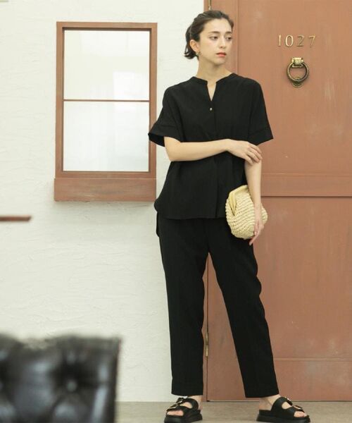 OPAQUE.CLIP / オペーク ドット クリップ パンツ | 《丈が選べる/SS-LLサイズ》美脚ストレッチイージーテーパードパンツ/セットアップ対応【防シワ/洗濯機洗い可/抗ピル】 | 詳細2