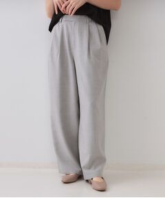 OPAQUE.CLIP / オペーク ドット クリップ パンツ | リネンライクタックワイドパンツ【洗濯機洗い可】