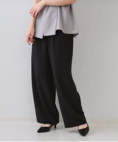 OPAQUE.CLIP / オペーク ドット クリップ パンツ | リネンライクタックワイドパンツ【洗濯機洗い可】