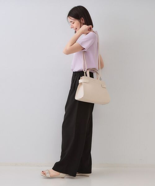 OPAQUE.CLIP / オペーク ドット クリップ パンツ | リネンライクタックワイドパンツ【洗濯機洗い可】 | 詳細7