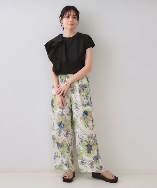 OPAQUE.CLIP / オペーク ドット クリップ パンツ | フリンジジャカードプリントイージーパンツ【洗濯機洗い可】 | 詳細2