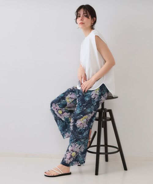 OPAQUE.CLIP / オペーク ドット クリップ パンツ | フリンジジャカードプリントイージーパンツ【洗濯機洗い可】 | 詳細6