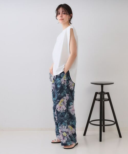 OPAQUE.CLIP / オペーク ドット クリップ パンツ | フリンジジャカードプリントイージーパンツ【洗濯機洗い可】 | 詳細7