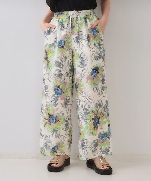 OPAQUE.CLIP / オペーク ドット クリップ パンツ | フリンジジャカードプリントイージーパンツ【洗濯機洗い可】 | 詳細9