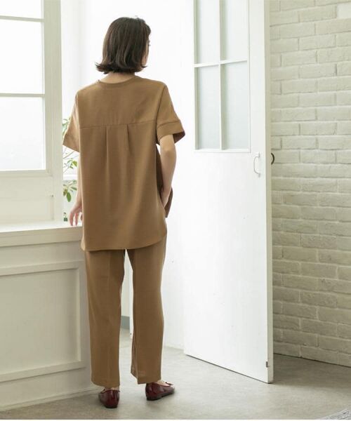 OPAQUE.CLIP / オペーク ドット クリップ パンツ | 《丈が選べる/SS-LLサイズ》美脚ストレッチイージーワイドパンツ/セットアップ対応【防シワ/洗濯機洗い可/抗ピル】 | 詳細12