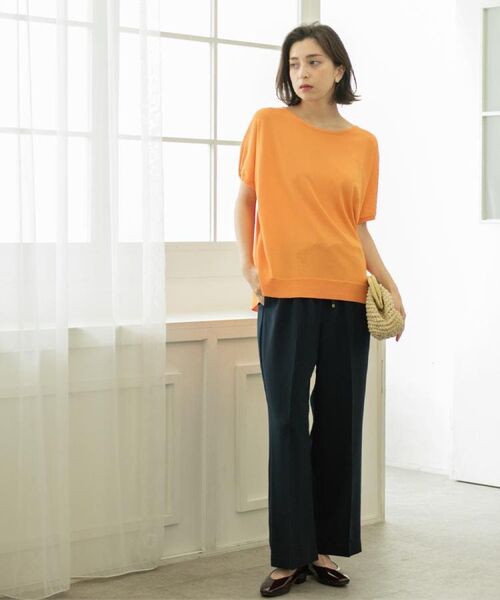 OPAQUE.CLIP / オペーク ドット クリップ パンツ | 《丈が選べる/SS-LLサイズ》美脚ストレッチイージーワイドパンツ/セットアップ対応【防シワ/洗濯機洗い可/抗ピル】 | 詳細14