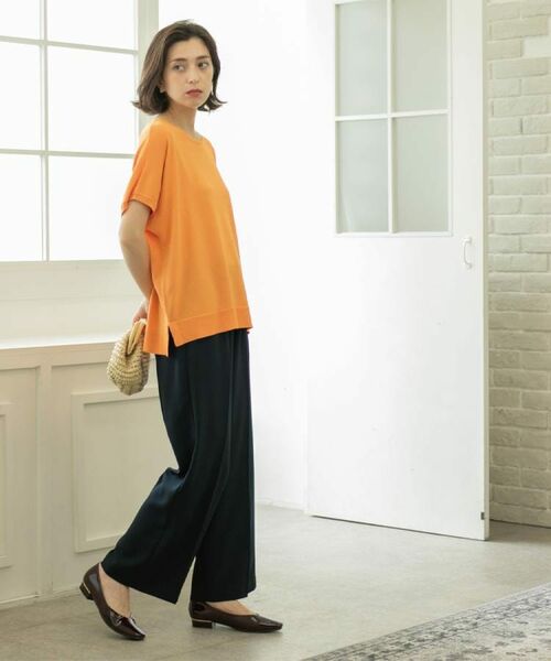 OPAQUE.CLIP / オペーク ドット クリップ パンツ | 《丈が選べる/SS-LLサイズ》美脚ストレッチイージーワイドパンツ/セットアップ対応【防シワ/洗濯機洗い可/抗ピル】 | 詳細15