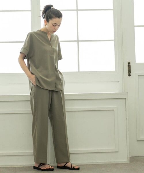 OPAQUE.CLIP / オペーク ドット クリップ パンツ | 《丈が選べる/SS-LLサイズ》美脚ストレッチイージーワイドパンツ/セットアップ対応【防シワ/洗濯機洗い可/抗ピル】 | 詳細19