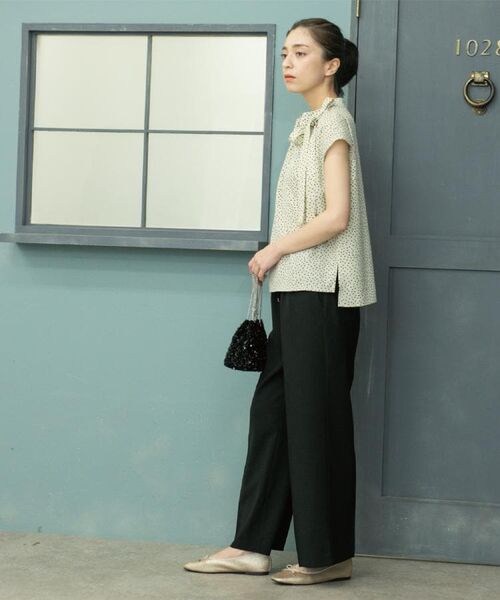 OPAQUE.CLIP / オペーク ドット クリップ パンツ | 《丈が選べる/SS-LLサイズ》美脚ストレッチイージーワイドパンツ/セットアップ対応【防シワ/洗濯機洗い可/抗ピル】 | 詳細3