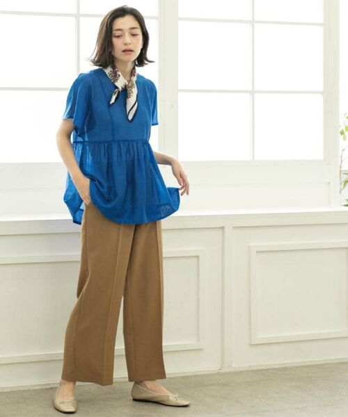 OPAQUE.CLIP / オペーク ドット クリップ パンツ | 《丈が選べる/SS-LLサイズ》美脚ストレッチイージーワイドパンツ/セットアップ対応【防シワ/洗濯機洗い可/抗ピル】 | 詳細5