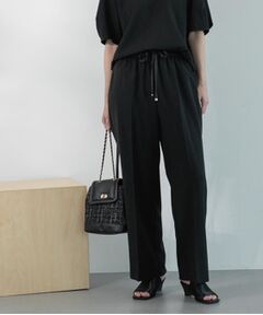 OPAQUE.CLIP / オペーク ドット クリップ パンツ | ラメストライプイージーワイドパンツ/セットアップ可【洗濯機洗い可/防シワ/吸水速乾】