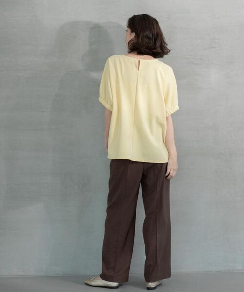 OPAQUE.CLIP / オペーク ドット クリップ パンツ | ラメストライプイージーワイドパンツ/セットアップ可【洗濯機洗い可/防シワ/吸水速乾】 | 詳細15