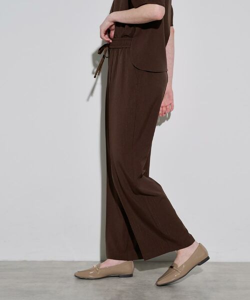 OPAQUE.CLIP / オペーク ドット クリップ パンツ | ラメストライプイージーワイドパンツ/セットアップ可【洗濯機洗い可/防シワ/吸水速乾】 | 詳細17