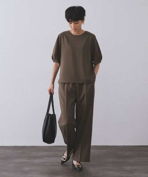 OPAQUE.CLIP / オペーク ドット クリップ パンツ | ラメストライプイージーワイドパンツ/セットアップ可【洗濯機洗い可/防シワ/吸水速乾】 | 詳細30