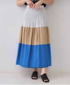 OPAQUE.CLIP / オペーク ドット クリップ ロング・マキシ丈スカート | シャーリングフレアスカート/リバーシブル着用可【洗濯機洗い可】