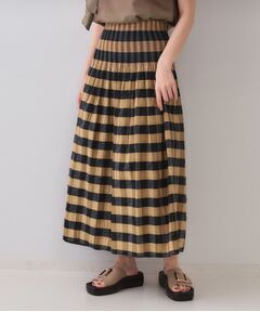 OPAQUE.CLIP / オペーク ドット クリップ ロング・マキシ丈スカート | シャーリングフレアスカート/リバーシブル着用可【洗濯機洗い可】