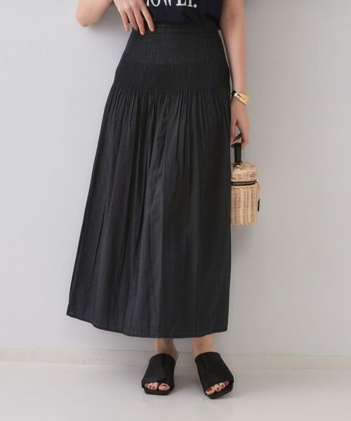 OPAQUE.CLIP / オペーク ドット クリップ ロング・マキシ丈スカート | シャーリングフレアスカート/リバーシブル着用可【洗濯機洗い可】 | 詳細10