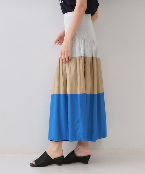 OPAQUE.CLIP / オペーク ドット クリップ ロング・マキシ丈スカート | シャーリングフレアスカート/リバーシブル着用可【洗濯機洗い可】 | 詳細14