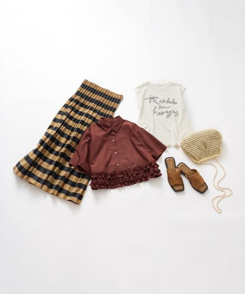 OPAQUE.CLIP / オペーク ドット クリップ ロング・マキシ丈スカート | シャーリングフレアスカート/リバーシブル着用可【洗濯機洗い可】 | 詳細20