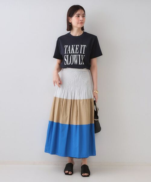 OPAQUE.CLIP / オペーク ドット クリップ ロング・マキシ丈スカート | シャーリングフレアスカート/リバーシブル着用可【洗濯機洗い可】 | 詳細8