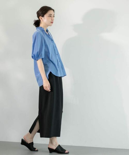 OPAQUE.CLIP / オペーク ドット クリップ ロング・マキシ丈スカート | ラメストライプイージーナロースカート/セットアップ可【洗濯機洗い可/防シワ/吸水速乾】 | 詳細10