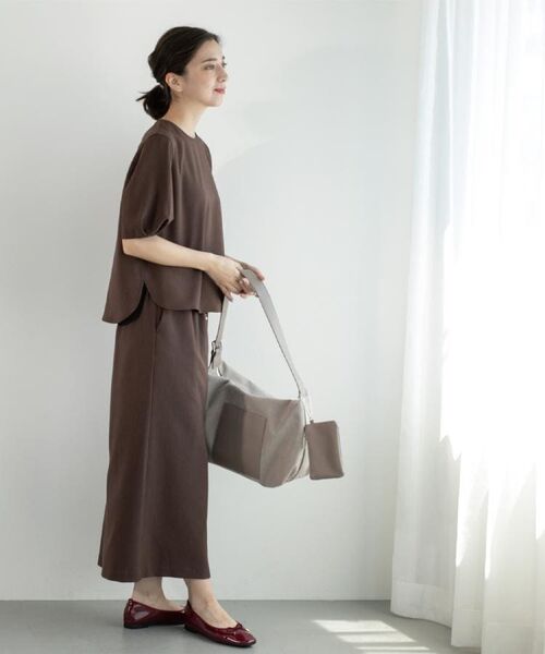 OPAQUE.CLIP / オペーク ドット クリップ ロング・マキシ丈スカート | ラメストライプイージーナロースカート/セットアップ可【洗濯機洗い可/防シワ/吸水速乾】 | 詳細16