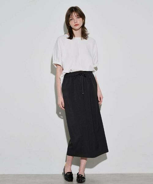 OPAQUE.CLIP / オペーク ドット クリップ ロング・マキシ丈スカート | ラメストライプイージーナロースカート/セットアップ可【洗濯機洗い可/防シワ/吸水速乾】 | 詳細19