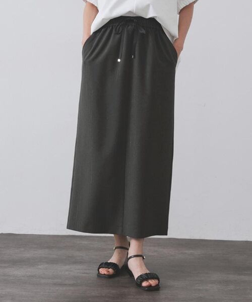 OPAQUE.CLIP / オペーク ドット クリップ ロング・マキシ丈スカート | ラメストライプイージーナロースカート/セットアップ可【洗濯機洗い可/防シワ/吸水速乾】 | 詳細20