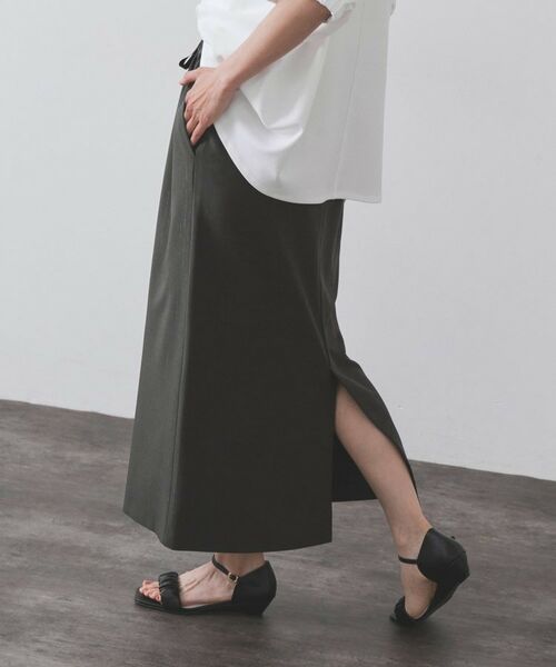 OPAQUE.CLIP / オペーク ドット クリップ ロング・マキシ丈スカート | ラメストライプイージーナロースカート/セットアップ可【洗濯機洗い可/防シワ/吸水速乾】 | 詳細21