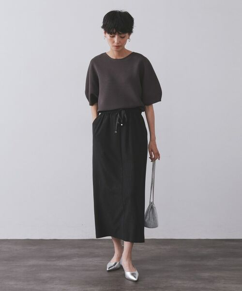 OPAQUE.CLIP / オペーク ドット クリップ ロング・マキシ丈スカート | ラメストライプイージーナロースカート/セットアップ可【洗濯機洗い可/防シワ/吸水速乾】 | 詳細27