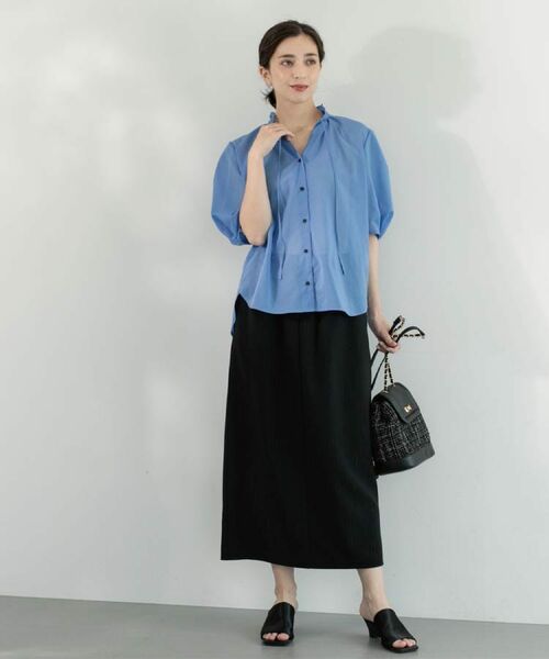 OPAQUE.CLIP / オペーク ドット クリップ ロング・マキシ丈スカート | ラメストライプイージーナロースカート/セットアップ可【洗濯機洗い可/防シワ/吸水速乾】 | 詳細8