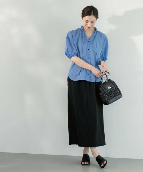 OPAQUE.CLIP / オペーク ドット クリップ ロング・マキシ丈スカート | ラメストライプイージーナロースカート/セットアップ可【洗濯機洗い可/防シワ/吸水速乾】 | 詳細9