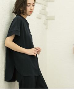 OPAQUE.CLIP / オペーク ドット クリップ シャツ・ブラウス | 《5色展開/SS-LLサイズ》スキッパー金ボタンブラウス/セットアップ対応【防シワ/ストレッチ/洗濯機洗い可】