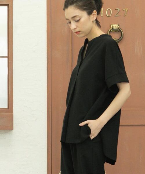 美品　セオリー　22SS　スキッパーブラウス　日本製　Sサイズ　ウォッシャブル Theory - 美品 セオリー 22SS スキッパーブラウス 日本製 S