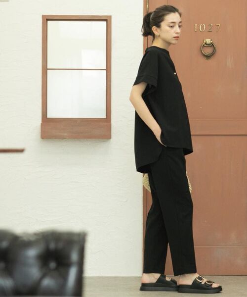 OPAQUE.CLIP / オペーク ドット クリップ シャツ・ブラウス | 《5色展開/SS-LLサイズ》スキッパー金ボタンブラウス/セットアップ対応【防シワ/ストレッチ/洗濯機洗い可】 | 詳細14