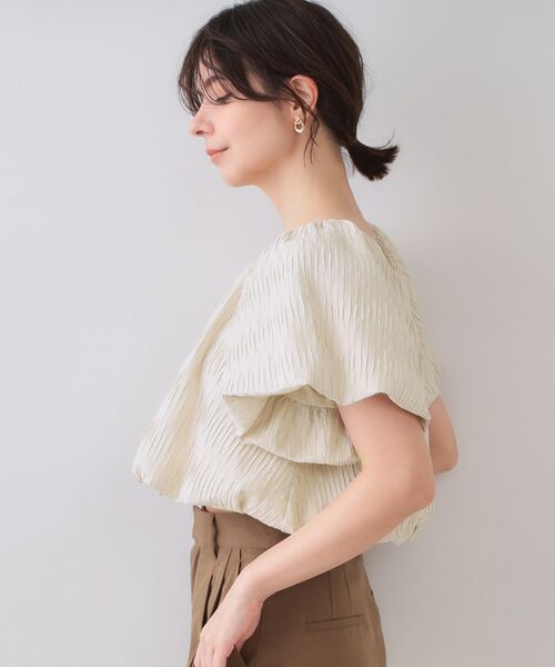 OPAQUE.CLIP / オペーク ドット クリップ シャツ・ブラウス | ふくれジャカードバルーンブラウス【洗濯機洗い可】 | 詳細10