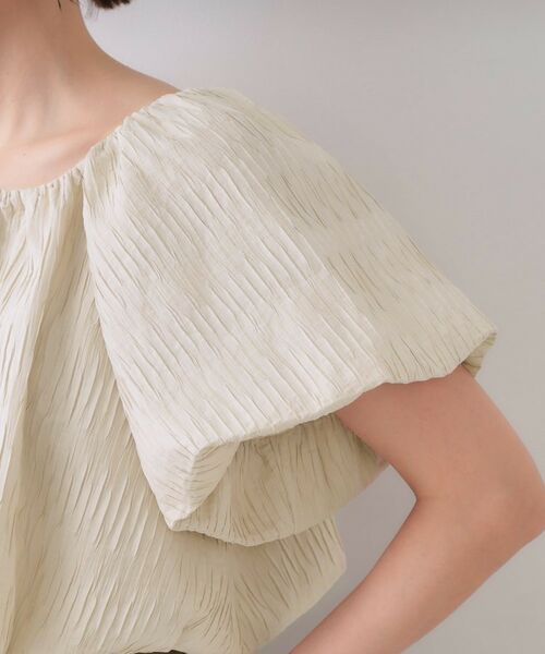 OPAQUE.CLIP / オペーク ドット クリップ シャツ・ブラウス | ふくれジャカードバルーンブラウス【洗濯機洗い可】 | 詳細13