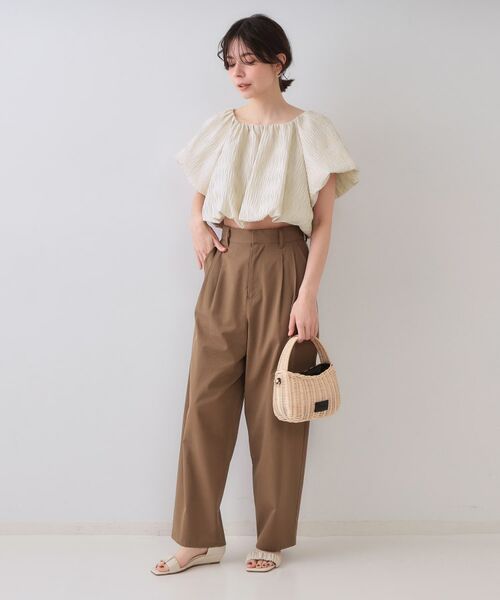 OPAQUE.CLIP / オペーク ドット クリップ シャツ・ブラウス | ふくれジャカードバルーンブラウス【洗濯機洗い可】 | 詳細2