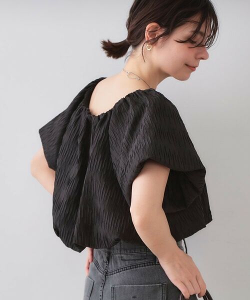 OPAQUE.CLIP / オペーク ドット クリップ シャツ・ブラウス | ふくれジャカードバルーンブラウス【洗濯機洗い可】 | 詳細5