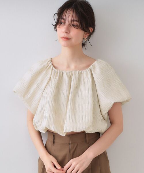 OPAQUE.CLIP / オペーク ドット クリップ シャツ・ブラウス | ふくれジャカードバルーンブラウス【洗濯機洗い可】 | 詳細9