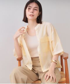 OPAQUE.CLIP / オペーク ドット クリップ シャツ・ブラウス | シアーダブルポケットシャツ【洗濯機洗い可】